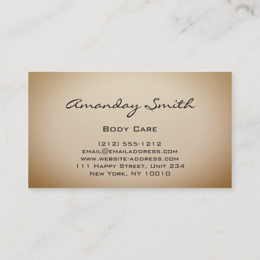 Professionele Logo van de Zorg van het Roos Visitekaartje (Achterkant)