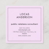 Professionele logo vierkante visitekaartje (Achterkant)