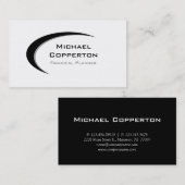 Professionele Logo Visitekaartje zwarte curve (Voorkant / Achterkant)