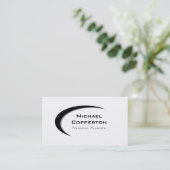 Professionele Logo Visitekaartje zwarte curve (Staand voorkant)