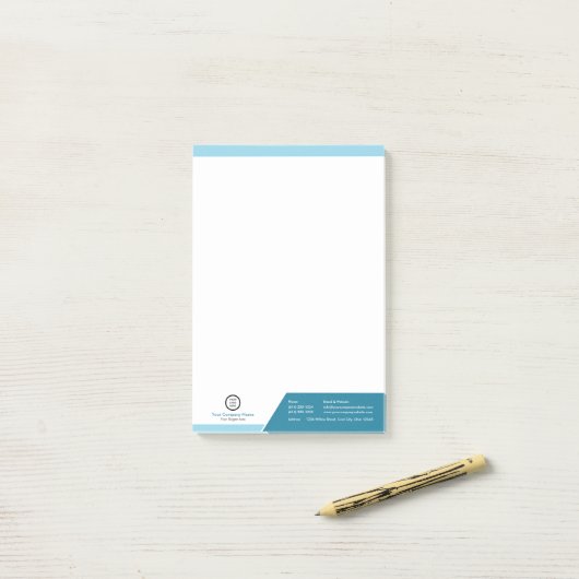 Professionele Logo voor bedrijfsidentificatie Post-it® Notes (Op bureau)