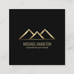 Professionele logo voor de bouw van eenvoudig onro vierkante visitekaartje