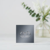 Professionele logo voor de bouw van eenvoudig onro vierkante visitekaartje (Staand voorkant)