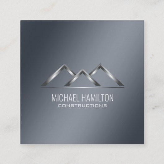 Professionele logo voor de bouw van eenvoudig onro vierkante visitekaartje (Voorkant)