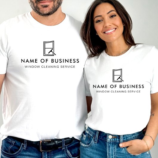 Professionele Logo Window Cleaning Service T-shirt