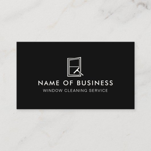 Professionele Logo Window Cleaning Service Visitekaartje (Voorkant)