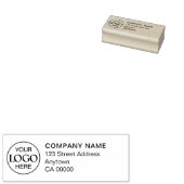 Professionele Logo Zakelijk Retour Adres Eenvoudig Rubberstempel (Gestempeld)