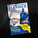 Professionele Loodgieter Aannemer Blauw Flyer<br><div class="desc">Dit professionele en boeiende flyer-ontwerp is perfect voor loodgieters die nieuwe klanten willen aantrekken en hun diensten willen presenteren. Met een vriendelijk afbeelding, duidelijke en beknopte informatie en een aantrekkelijke korting van 30% benadrukt deze flyer effectief de waarde die u biedt. De gedurfde kleuren en de schone lay-out zorgen ervoor...</div>