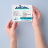 Professionele Loodgietersbedrijf Logo Flyer (Hand)