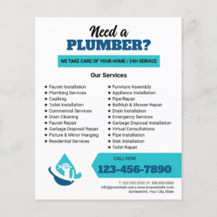 Professionele Loodgietersbedrijf Logo Flyer