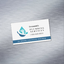Professionele Loodgietersbedrijf Logo Magnetisch Visitekaartje