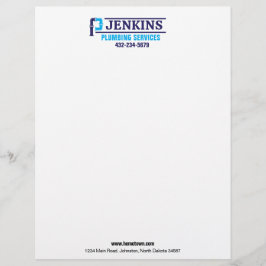 professionele loodgietersdienst briefhoofd