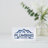 Professionele loodgietersdiensten visitekaartje (Staand voorkant)