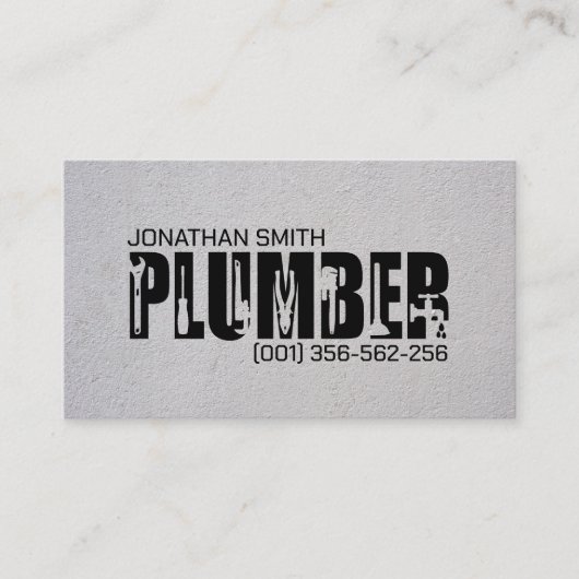 Professionele loodgietersdiensten visitekaartje (Voorkant)