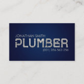 Professionele loodgietersdiensten visitekaartje (Voorkant)