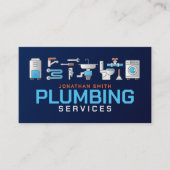 Professionele loodgietersdiensten visitekaartje (Voorkant)