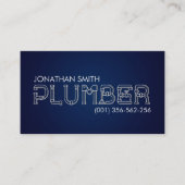Professionele loodgietersdiensten visitekaartje (Voorkant)