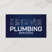 Professionele loodgietersdiensten visitekaartje (Voorkant)