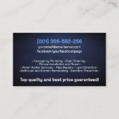 Professionele loodgietersdiensten visitekaartje (Achterkant)