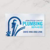 Professionele loodgietersdiensten visitekaartje (Voorkant)