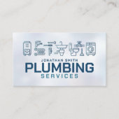 Professionele loodgietersdiensten visitekaartje (Voorkant)