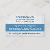 Professionele loodgietersdiensten - Waterverf Visitekaartje (Achterkant)