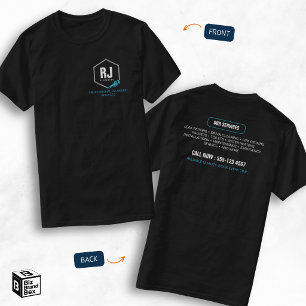 Professionele Loodgietersdiensten Zwarte Blauwe Lo T-shirt