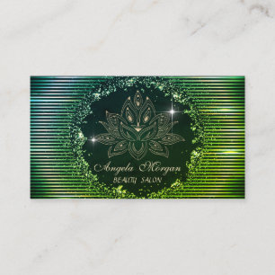 Professionele Lotus Bloem Strepen Groen Visitekaartje