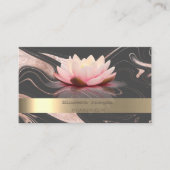 Professionele Lotus Gold Stripe Yoga Instructeur Visitekaartje (Voorkant)