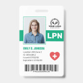 Professionele LPN foto barcode Badge (Voorkant)