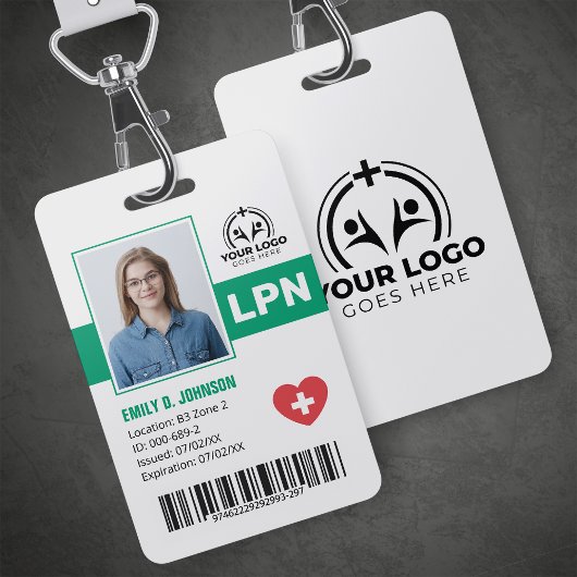 Professionele LPN foto barcode Badge