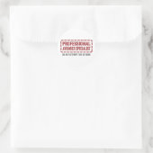 Professionele luchtvaartspecialist ronde sticker (Tas)