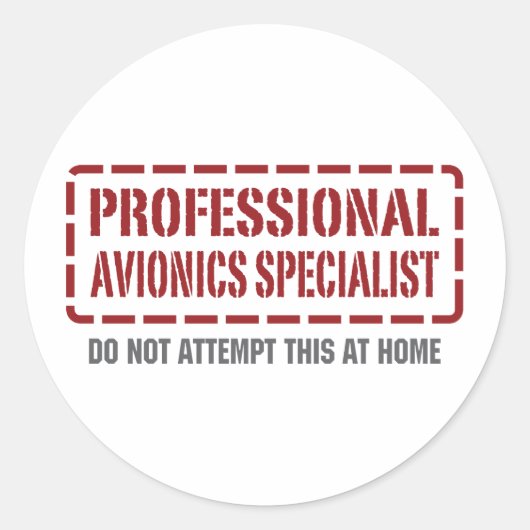 Professionele luchtvaartspecialist ronde sticker (Voorkant)