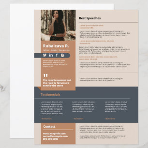 Professionele luidspreker One Sheet Sjabloon
