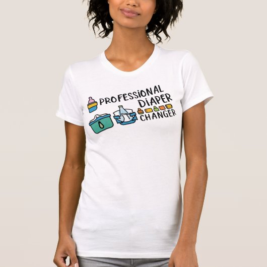 Professionele luierwisselaar 2 t-shirt (Voorkant)