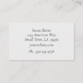 Professionele Luipaard Print Zwart en Grijs Visitekaartje (Achterkant)