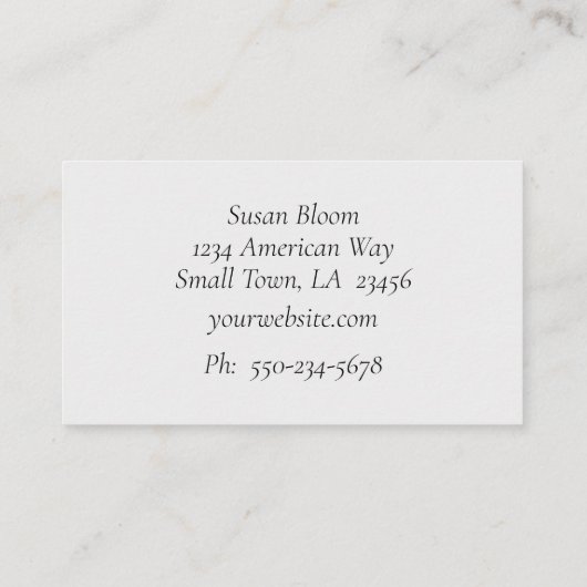 Professionele Luipaard Print Zwart en Grijs Visitekaartje (Achterkant)