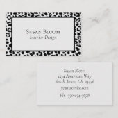 Professionele Luipaard Print Zwart en Grijs Visitekaartje (Voorkant / Achterkant)