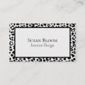 Professionele Luipaard Print Zwart en Grijs Visitekaartje (Voorkant)