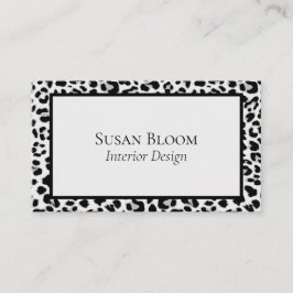 Professionele Luipaard Print Zwart en Grijs Visitekaartje