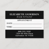 Professionele Luipaardprint Haarstylist Visitekaartje (Achterkant)