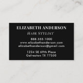 Professionele Luipaardprint Haarstylist Visitekaartje (Achterkant)