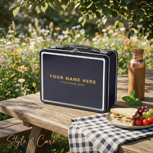 Professionele lunchbox met uw naam en functie