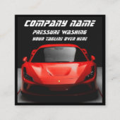 Professionele Luxe Auto Detailing Auto Reiniging Vierkante Visitekaartje (Voorkant)