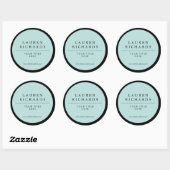 Professionele Luxe Black en Mint Ronde Sticker (Vel)