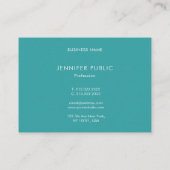 Professionele Luxe Eenvoudige Sjabloon Trend Color Visitekaartje (Achterkant)