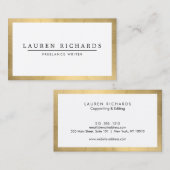 Professionele Luxe Faux Goud en Wit Visitekaartje (Voorkant / Achterkant)