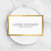 Professionele Luxe Faux Goud en Wit Visitekaartje