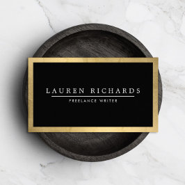 Professionele Luxe Faux Goud en Zwart Visitekaartje