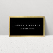 Professionele Luxe Faux Goud en Zwart Visitekaartje